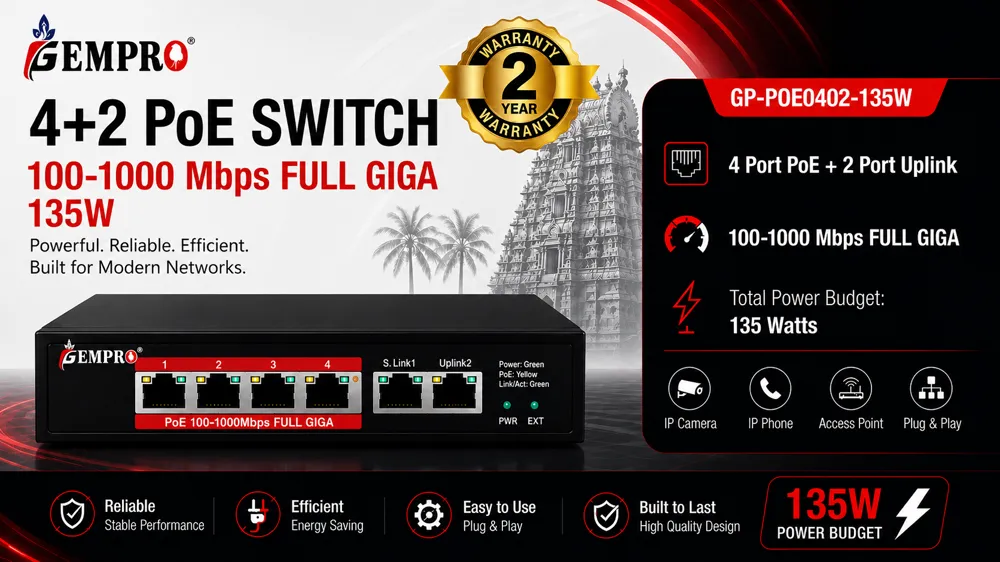 4+2 PoE Switch