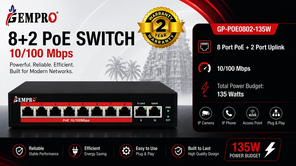 8+2 PoE Switch